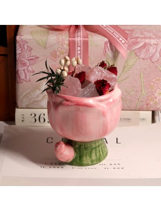 Rose Dried Flower Pink Diffuser Stone