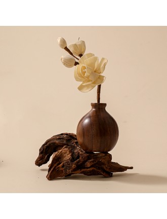 Black Walnut Wood Vase with Aromatherapy
